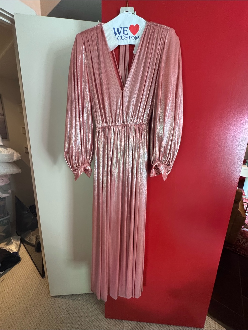 Bronx & Banco Zoe Pink Metallic Gown